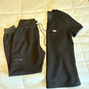 Figs Technical Collection Black Scrubs